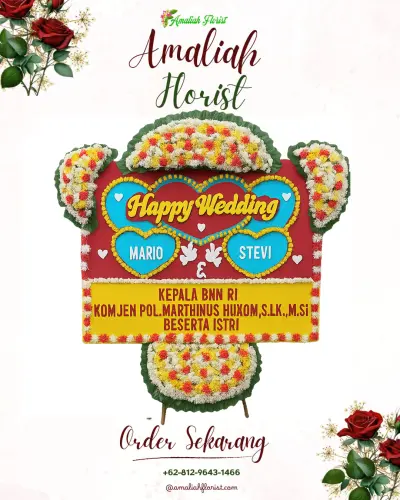 Karangan Papan Bunga Pernikahan di Rumah Duka Harapan Indah